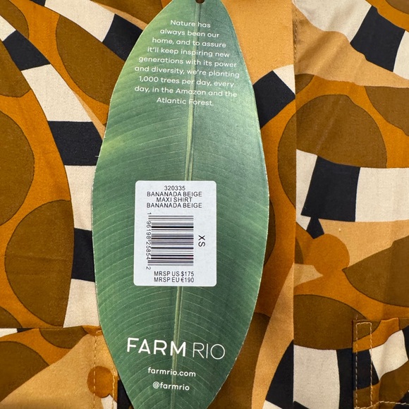 Farm Rio Bananada Geometric Pattern Shirt - Picture 3 of 4